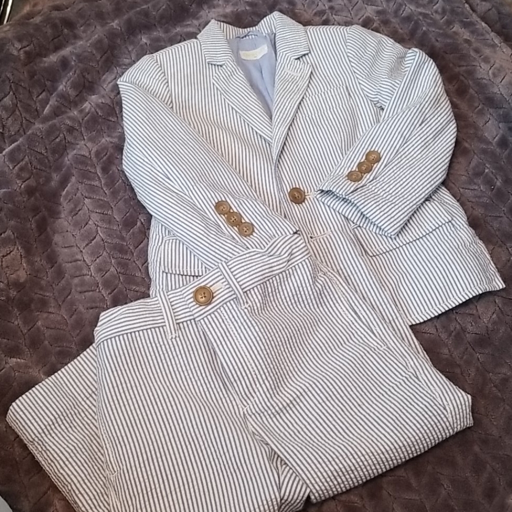 Toddler boy Seersucker suit 2 piece size 2T